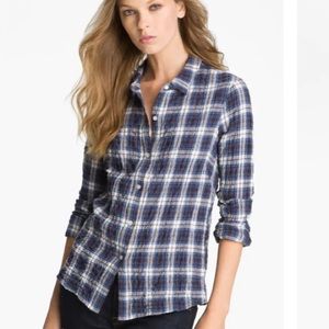 James Perse Tomboy Country Plaid Shirt - Sz 1